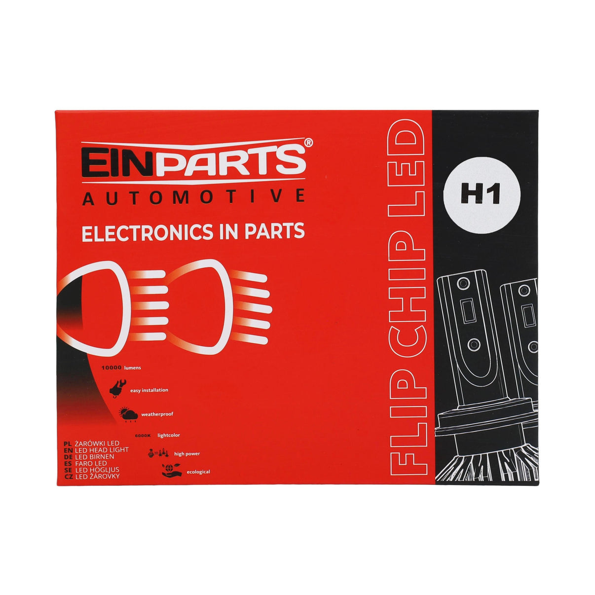LED-konverteringssats – H1 – 6000K – 9V - 16V – P145S – 2-pack