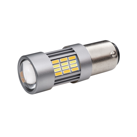 BAY15D – 1157 Switchback hvid/rav – produktbillede set forfra | Xenon-kongen