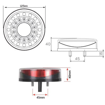 Baklampa Maxilamp 1XCE – närbild detaljer | LEA