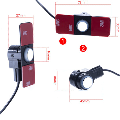 Parkeringssensor – Vit – ultraljudssensor – 8 sensorer – 4x 2,5 m/ 4x 6 m