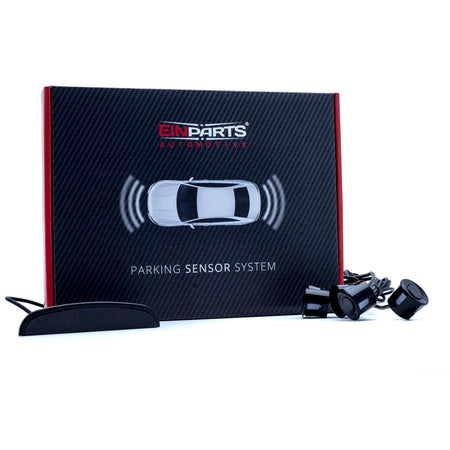 Parkeringssensor med display – Svart – ultraljudssensor – 4 sensorer – 4x 2,5 m