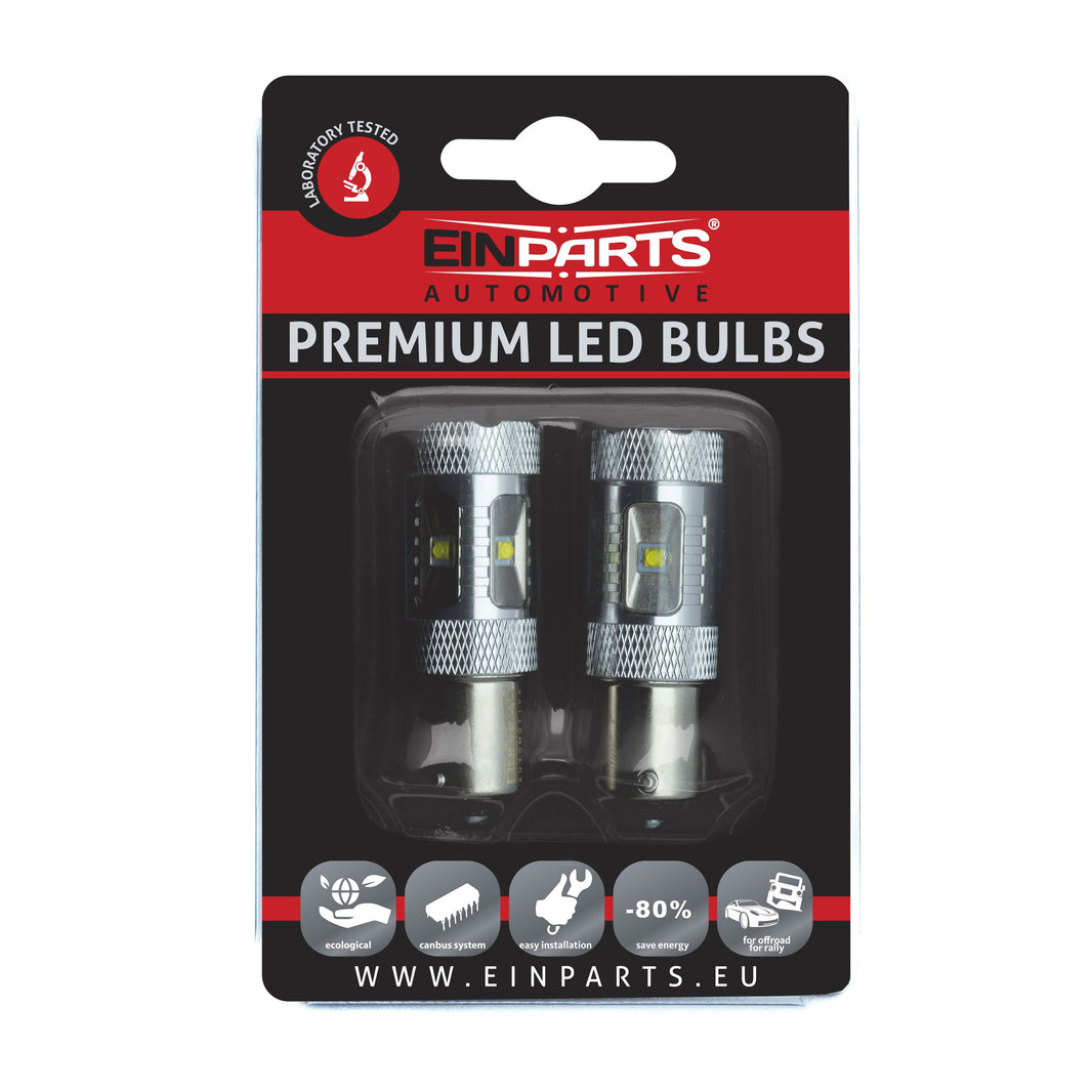 LED-lampa för bil – P21W – BA15S – 6000K – 6 LED – CREE XT-E – 2-pack
