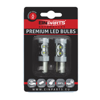 LED-lampa för bil – P21/5W – BAY15d – 6000K – 10 LED – CREE XT-E – 2-pack