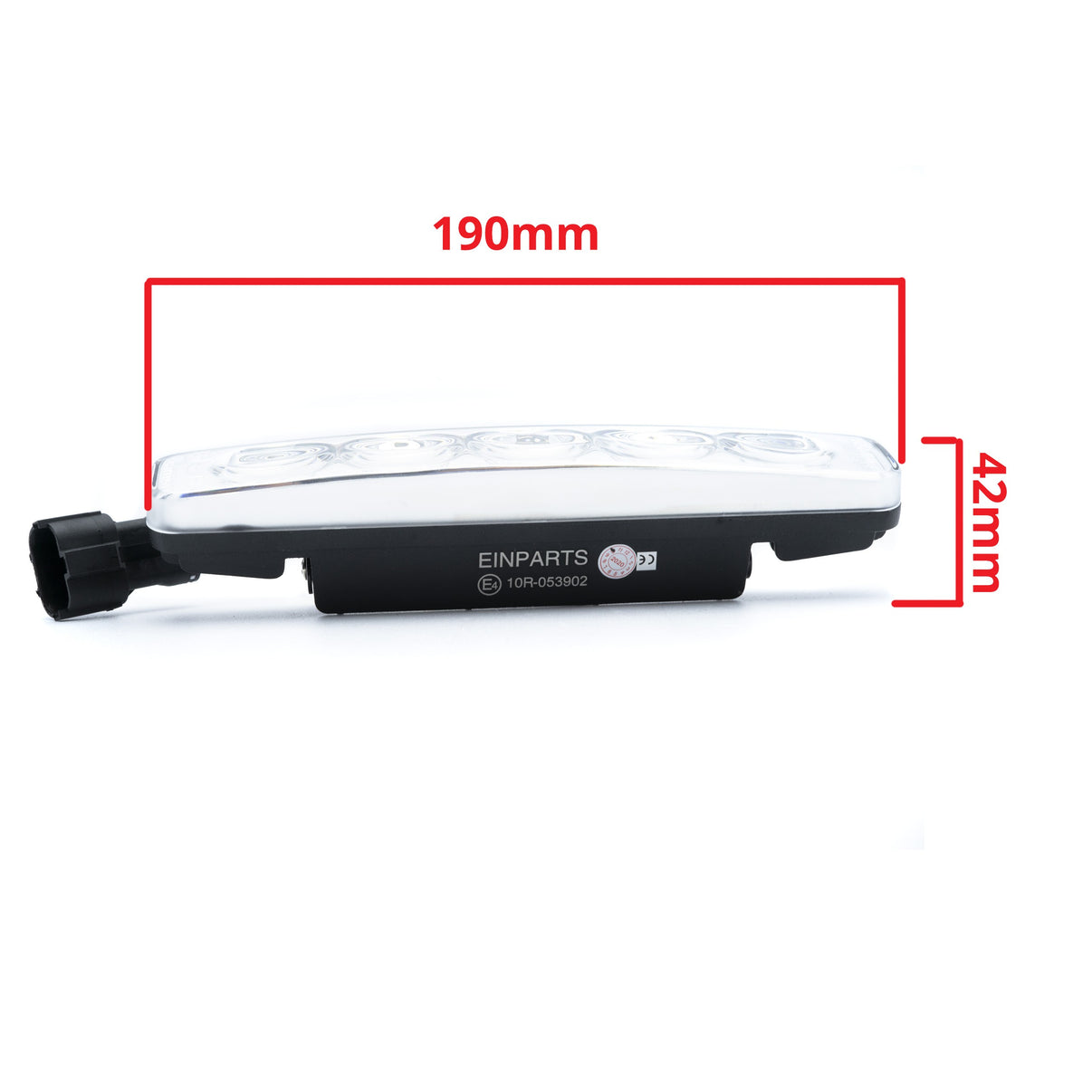 LED-varselljus – 6000K – 10 W – 9V - 16V – 190 mm