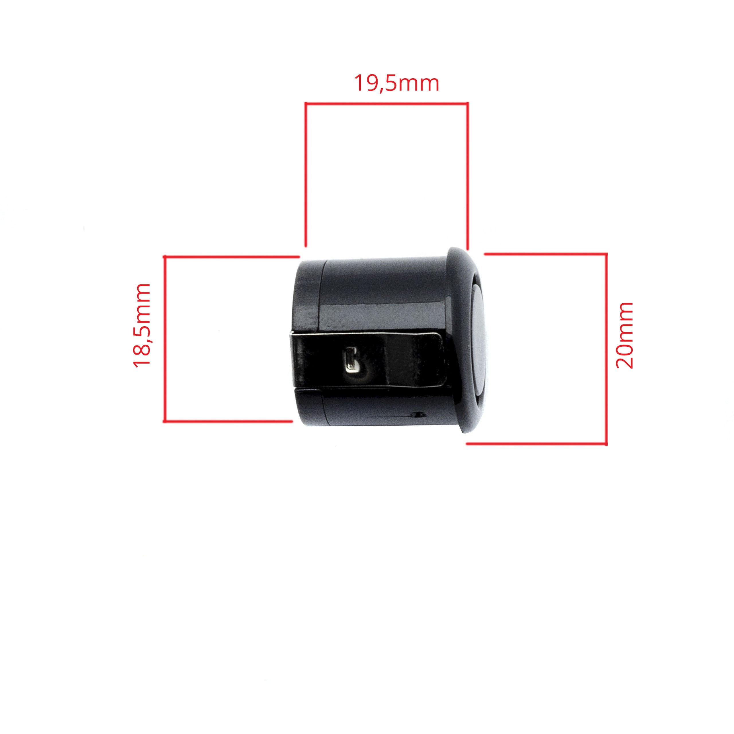 Parkeringssensor med summer – Svart – ultraljudssensor – 4 sensorer – 4x 2,5 m