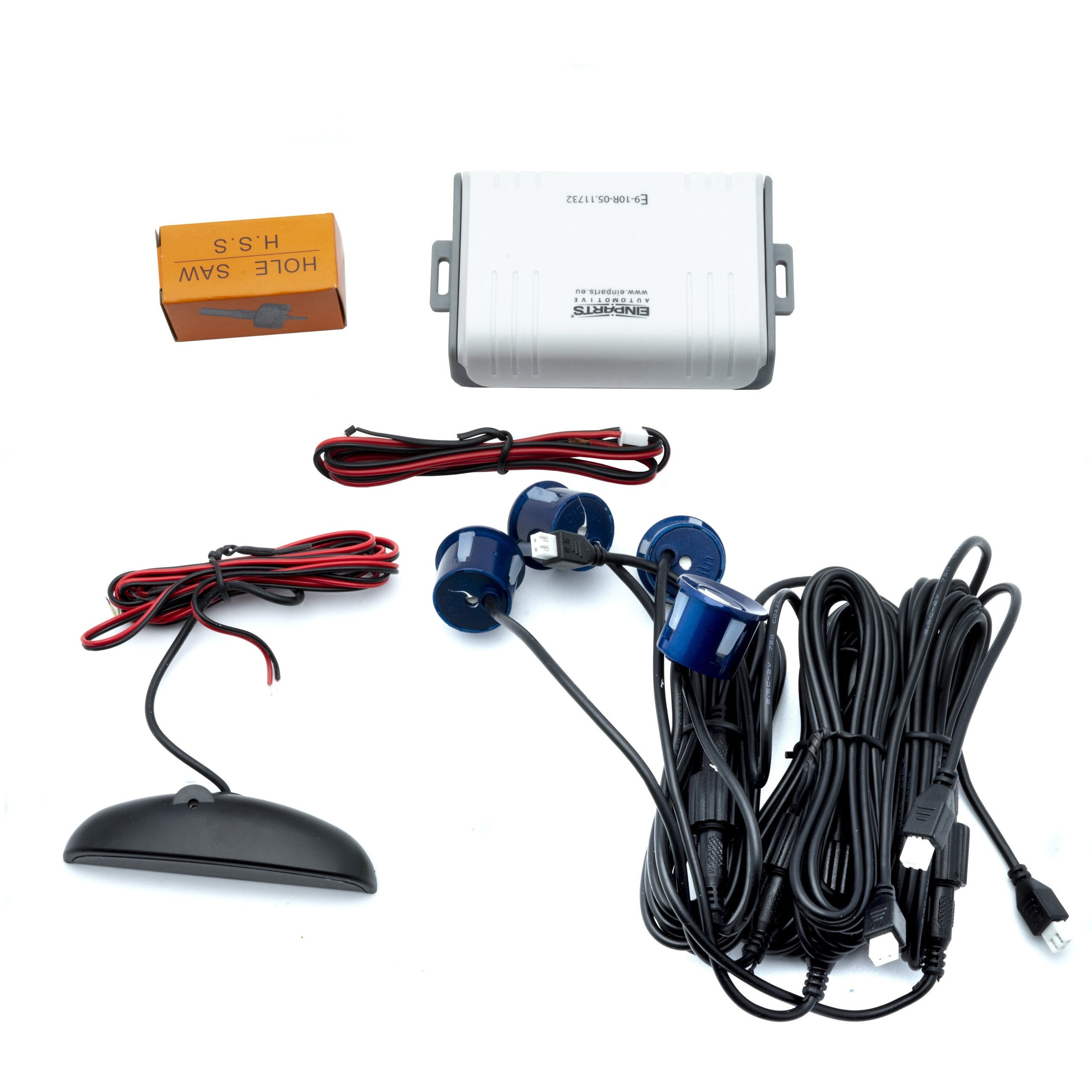 Parkeringssensor med display – Indigoblå – ultraljudssensor – 4 sensorer