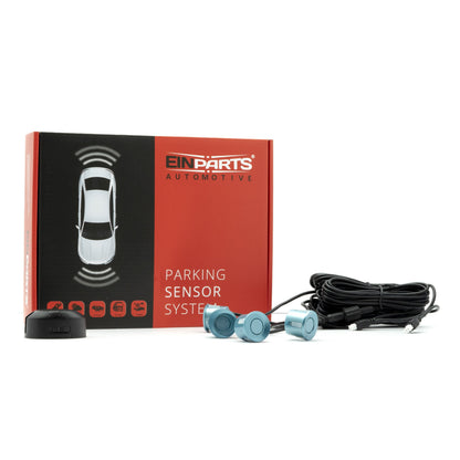 Parkeringssensor med summer – Cyan – ultraljudssensor – 4 sensorer – 4x 2,5 m