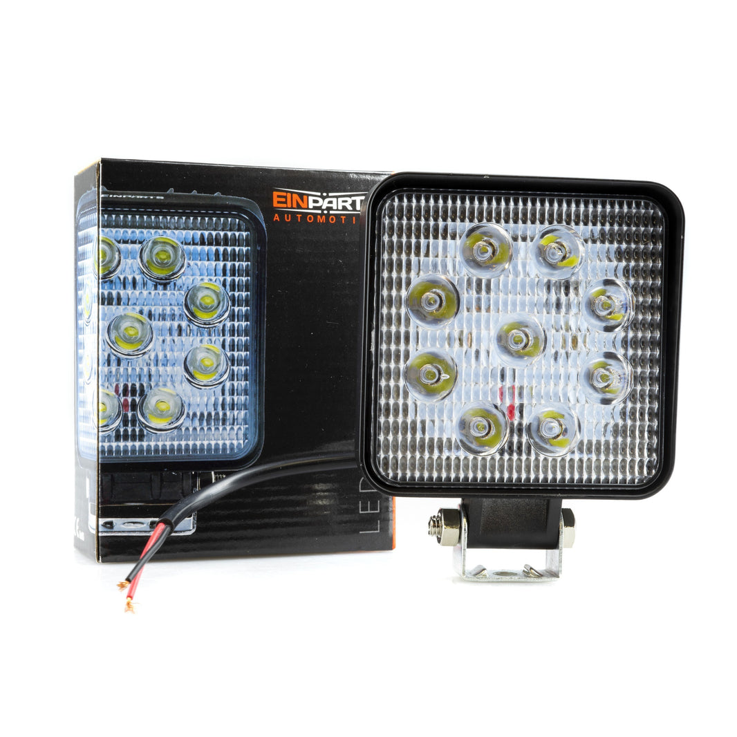 LED-arbetslampa – 27 W – 6000K – 9 LED – 2025 LM – 110 mm