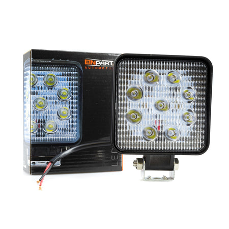 LED-arbetslampa – 27 W – 6000K – 9 LED – 2025 LM – 110 mm