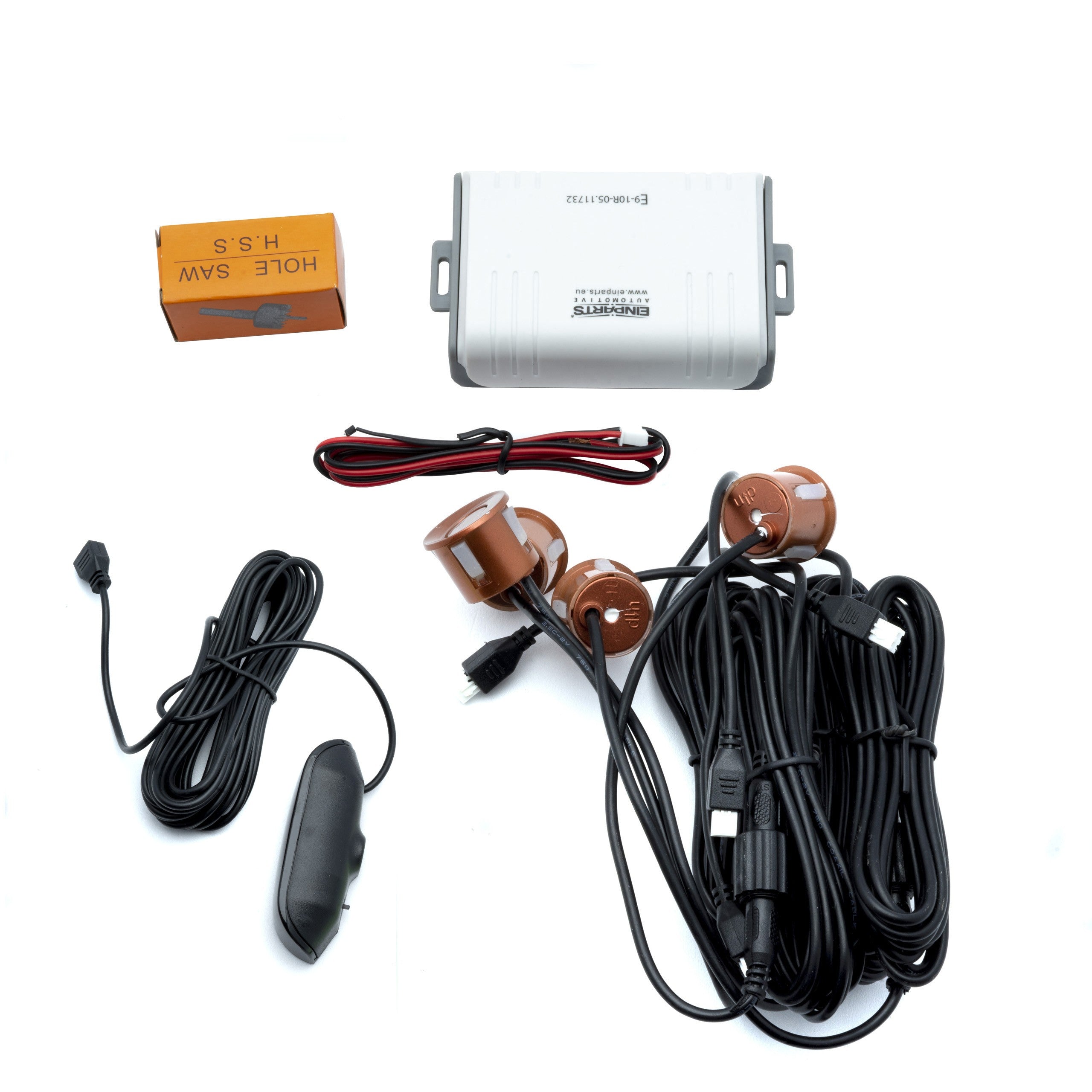 Parkeringssensor med display – Koppar – ultraljudssensor – 4 sensorer – 4x 2,5 m
