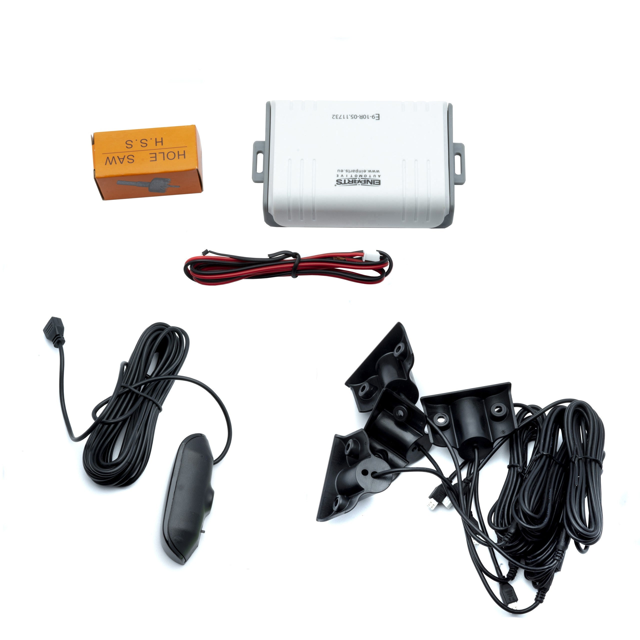 Parkeringssensor med display – Svart – ultraljudssensor – 4 sensorer – 4x 2,5 m