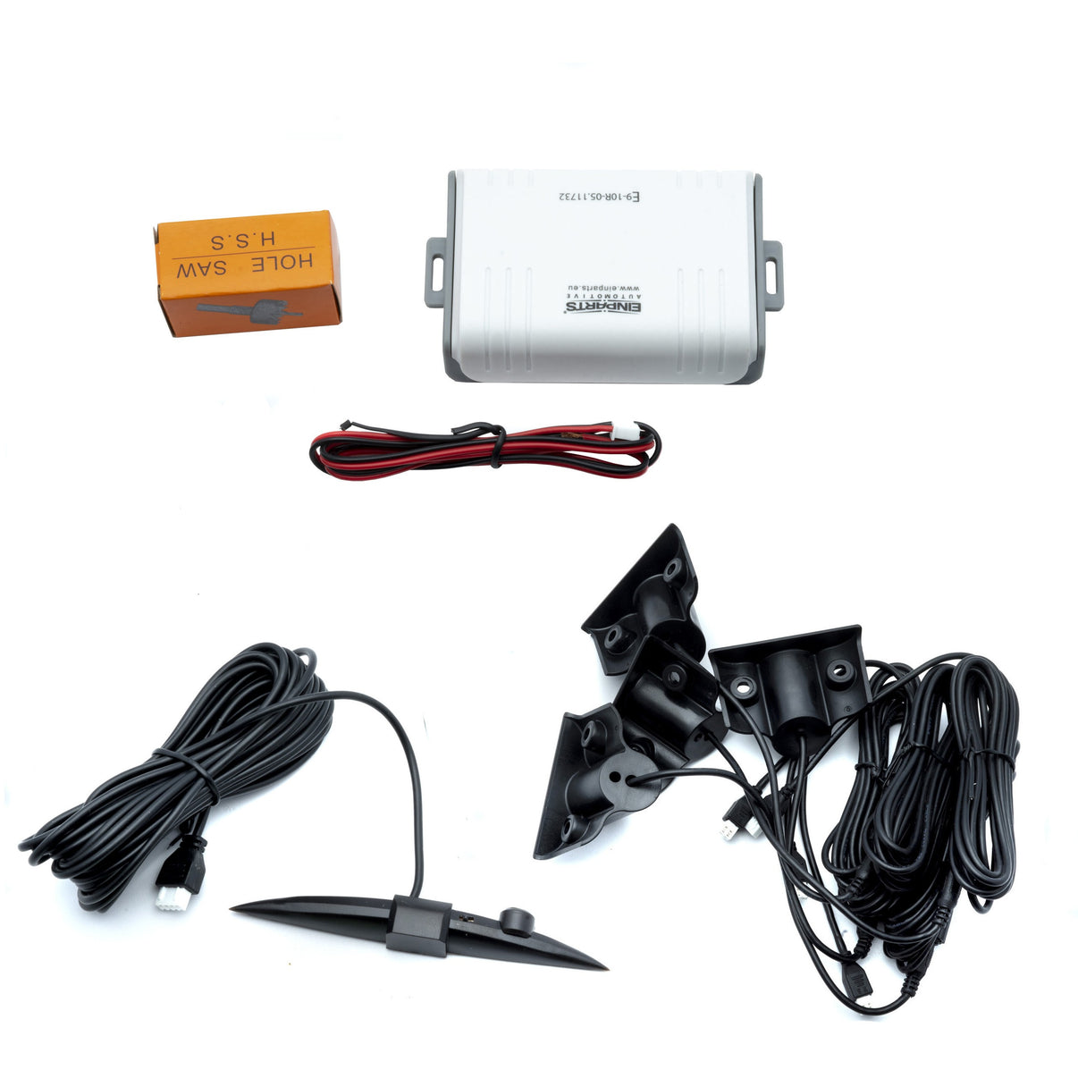 Parkeringssensor med display – Svart – ultraljudssensor – 4 sensorer – 4x 2,5 m