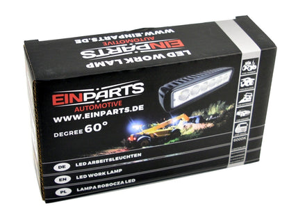 LED-arbetslampa – 18 W – 6000K – 6 LED – 1350 LM – 160 mm