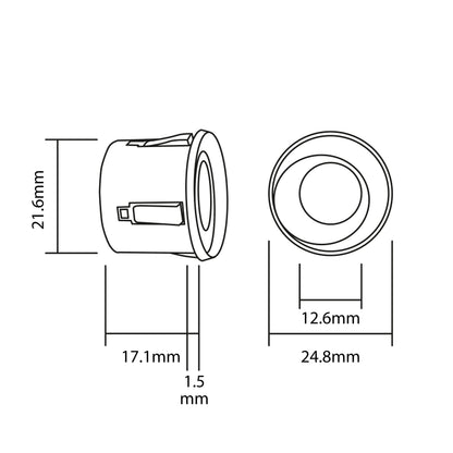 Parkeringssensor – Grå – ultraljudssensor – 1 sensorer – 2,5 m