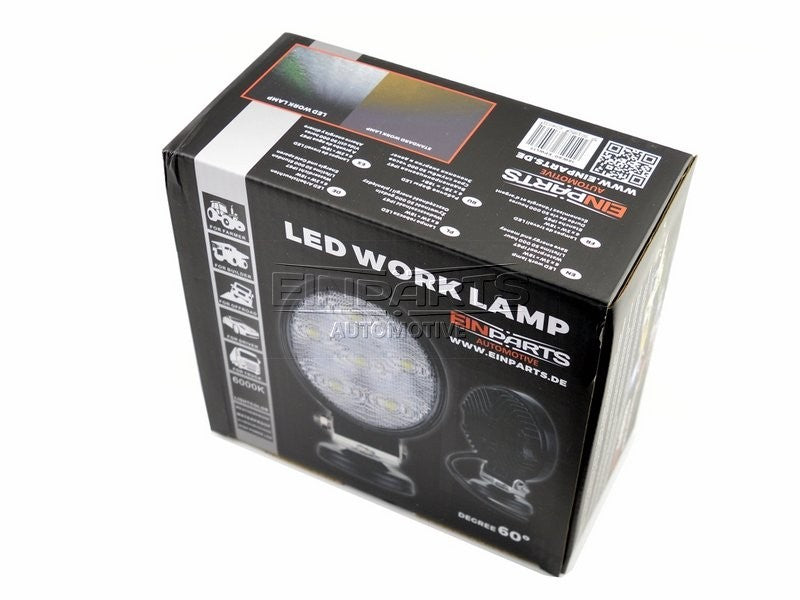 LED-arbetslampa – 18 W – 6000K – 6 LED – 1350 LM – 115 mm