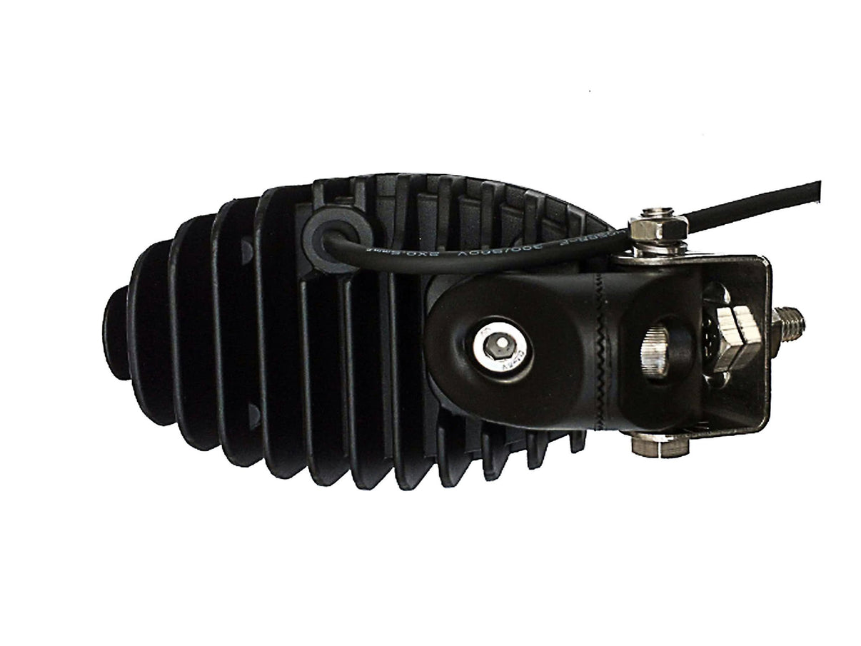 BriodLights LED Arbetsbelysning oval med vridbart sidofäste – närbild detaljer | Briodlights