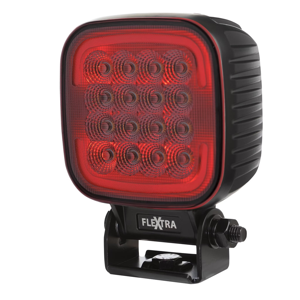 nærbillede af detaljer og materialer af arbejdslys Quad 80W OSRAM LED IP69K med positionslys & projektørlys – Razor Sweden