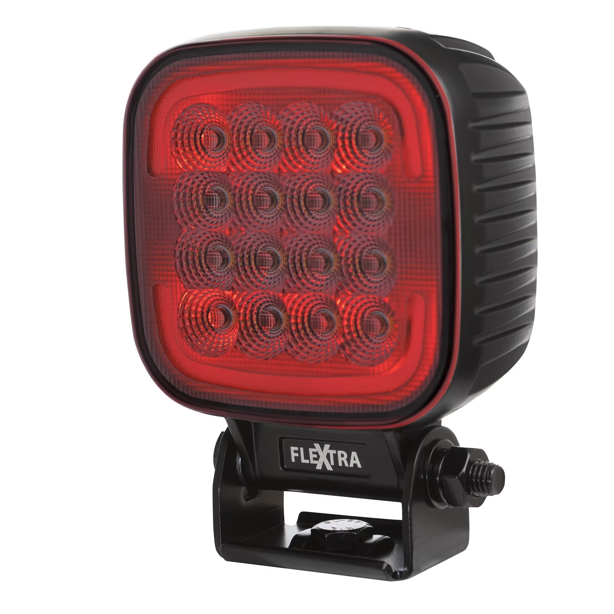 nærbillede af detaljer og materialer af arbejdslys Quad 80W OSRAM LED IP69K med positionslys & projektørlys – Razor Sweden