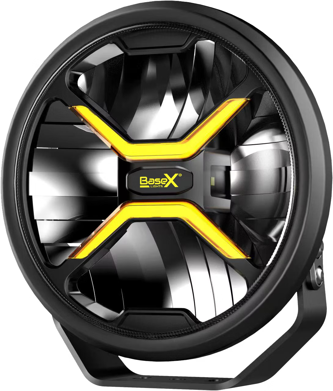 BaseX 9" LED ekstralys 120 W med hvid/orange positionslys - produktbillede