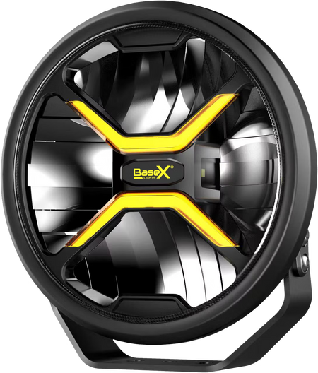 BaseX 9" LED ekstralys 120 W med hvid/orange positionslys - produktbillede