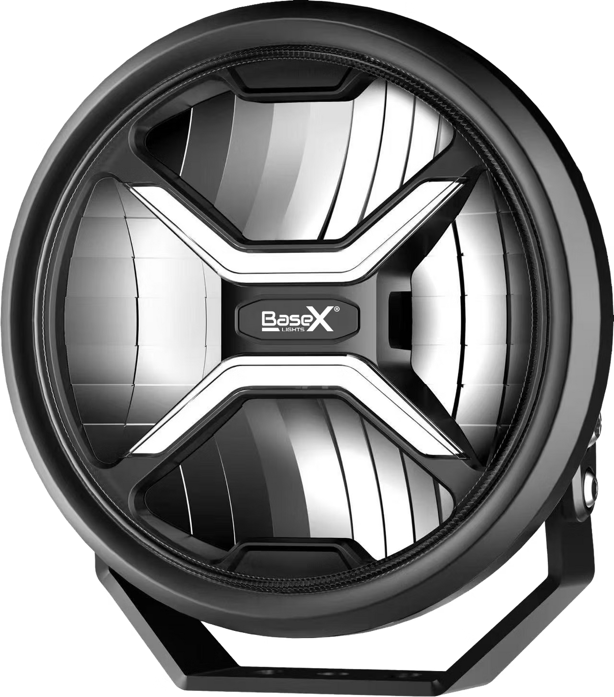 BaseX 9" LED Ekstralys 120 W med hvid/orange positionslys - detaljebillede