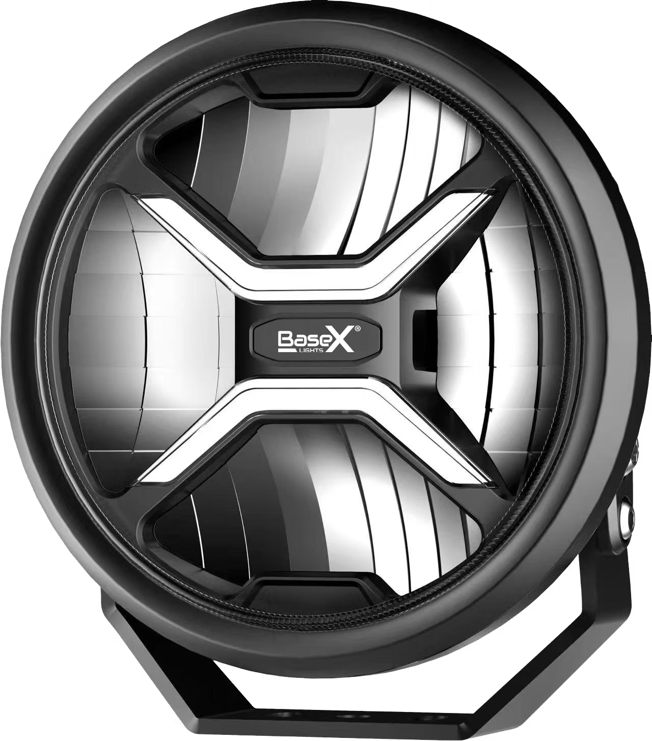 BaseX 9" LED Ekstralys 120 W med hvid/orange positionslys - detaljebillede
