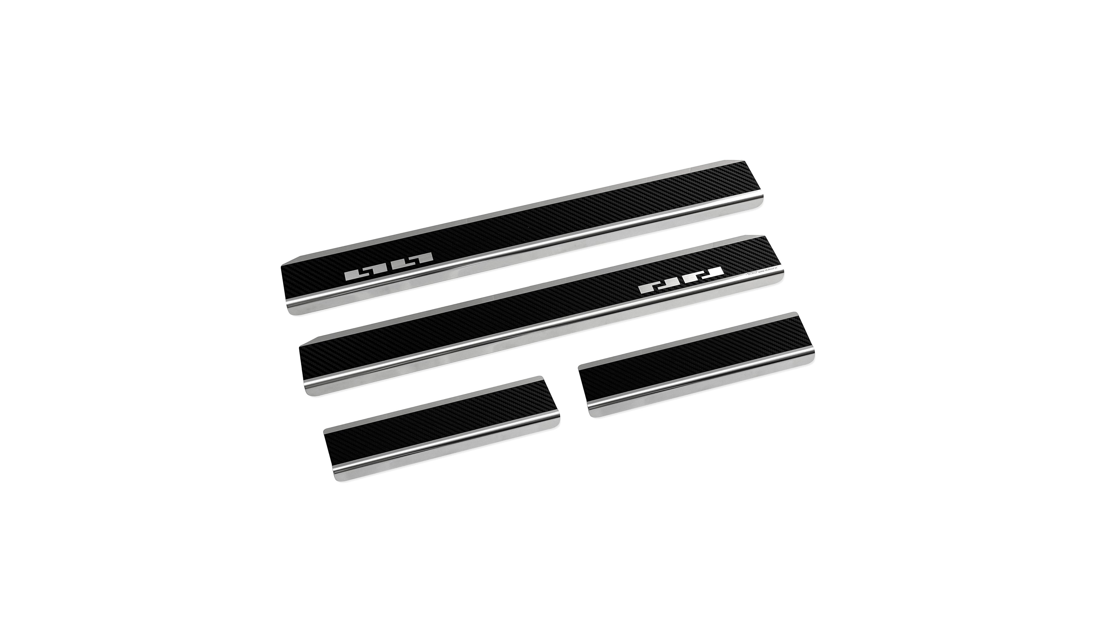 Tröskelskydd till Bestune T77 2025+ – Kolfiber-look (stål)