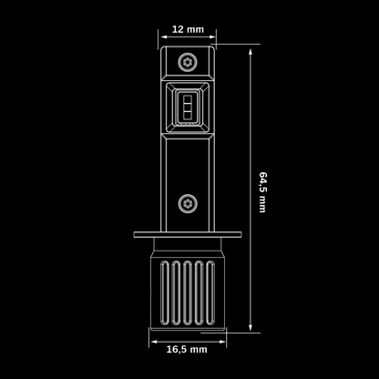 Big Energy H1 LED-konverteringskit 1500 lm 5700K – 2-pack