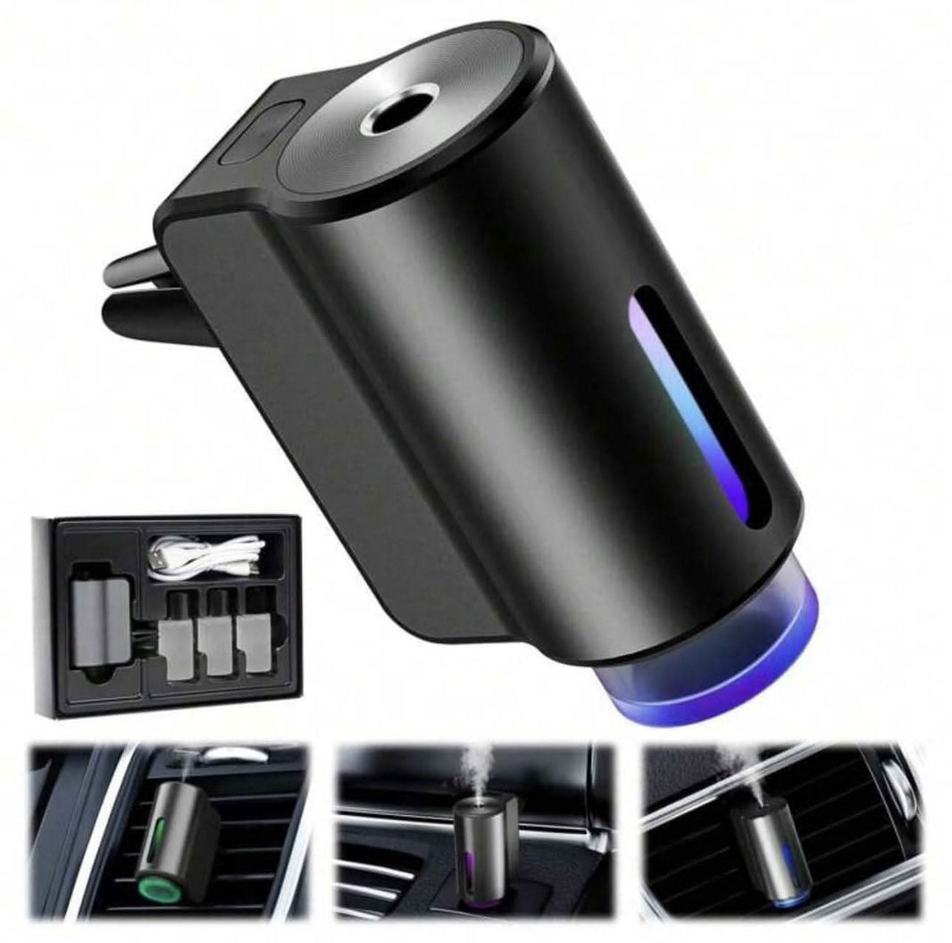 Bilparfume med automatisk sprøjtning - Genopladelig bilventilationsdiffuser med 3x10ml parfume - Carlevel - 