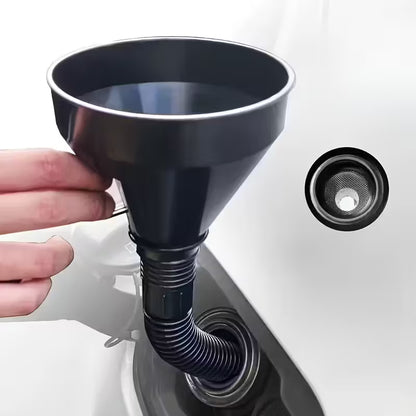 Brændstoftragt med filter - til benzin, diesel og olie, Universal Fit - produktbillede