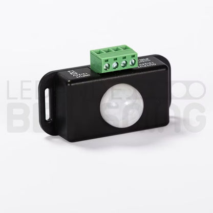 IR sensor 12-24V - Bevægelsessensor med justerbar timer, sort eller hvid - nærbillede