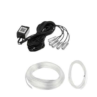 LED interiørbelysning Bil - App-styret RGB Glowstrip Fiberoptisk Strip - Nærbillede detaljer | Carlevel