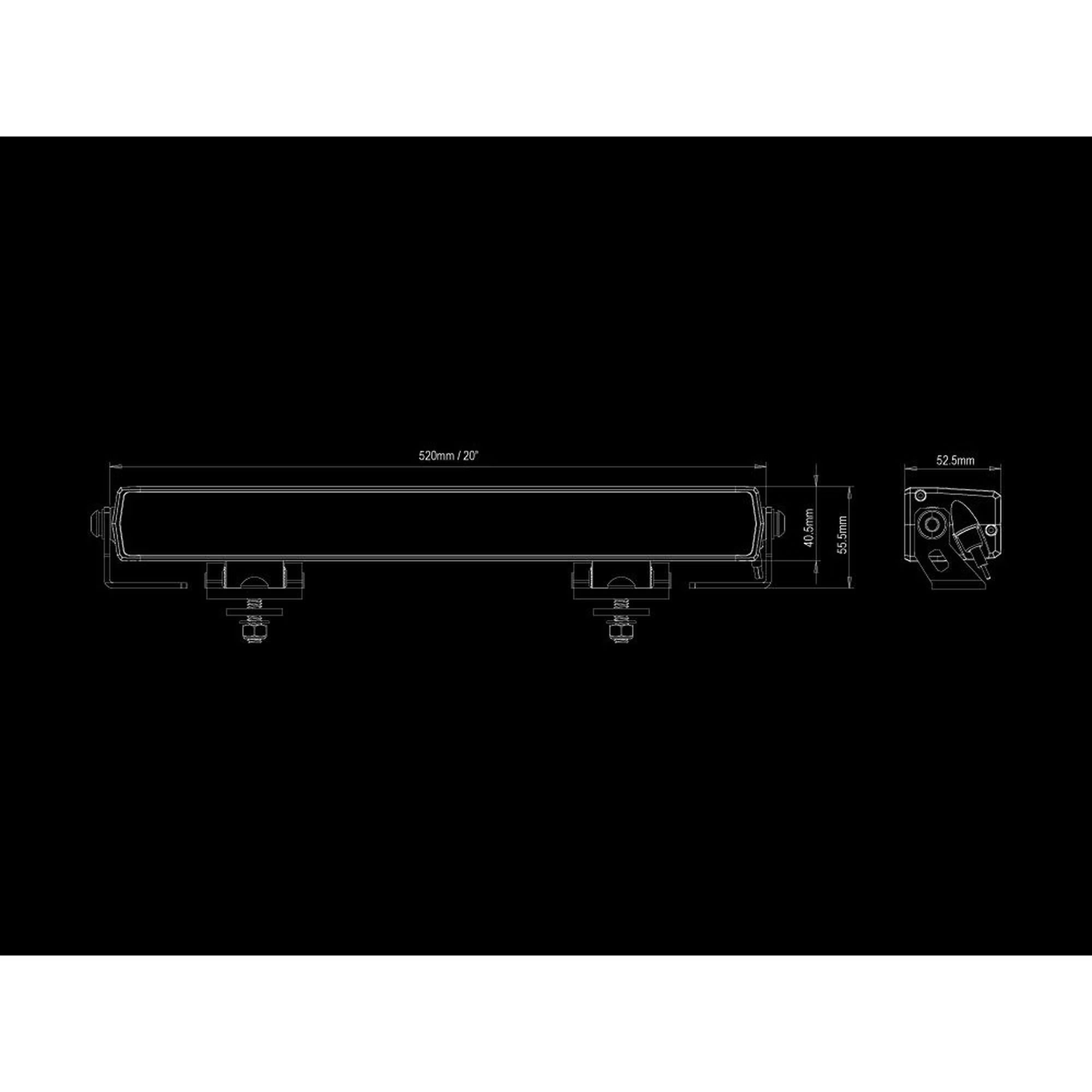 LED-rampe Razor Driver Edition 20" 90 W - Slank 40 mm & 448 m rækkevidde - alternativ visning