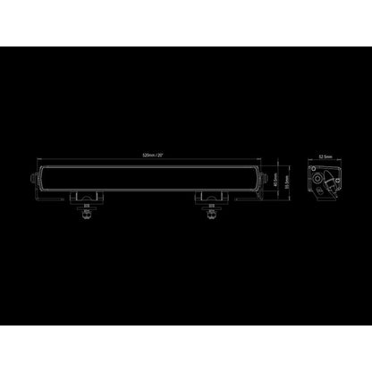 LED-rampe Razor Driver Edition 20" 90 W - Slank 40 mm & 448 m rækkevidde - alternativ visning