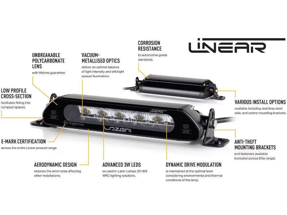 LED rampe Linear 12 Elite med positionslys - 38 cm, 8 100lm - billede 6