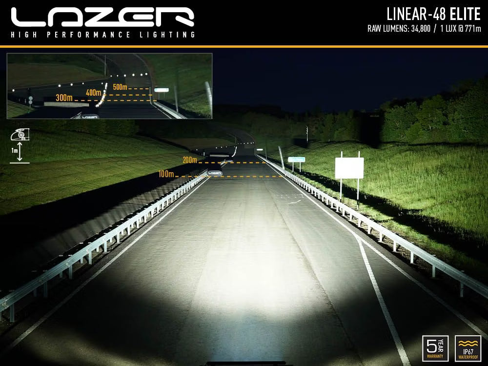 LED rampe Linear 48 Elite - 128 cm, 34.800lm, E-godkendt, lav profil - billede 9