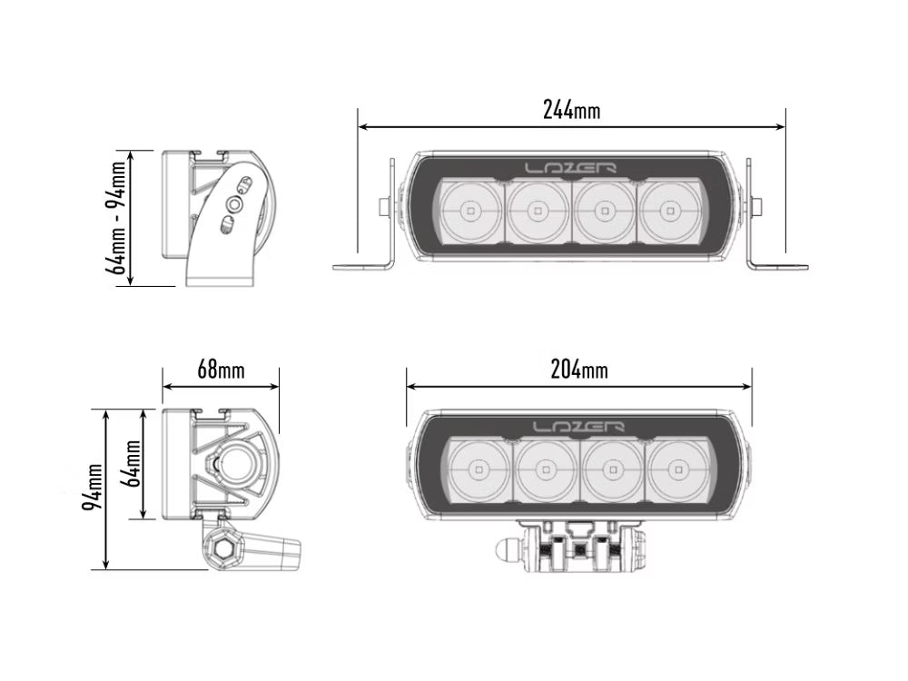 LED rampe ST4 Evolution - LED rampe 47 W 9-32 V - brug