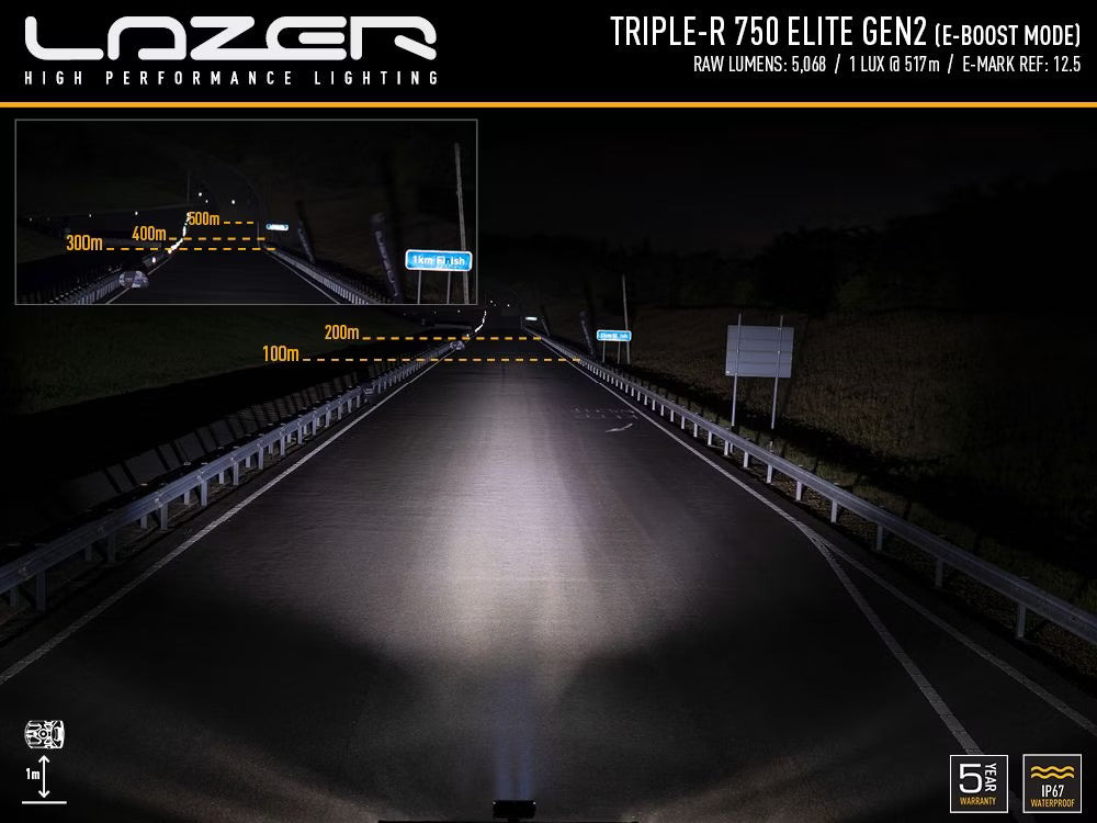 LED-rampe Triple-R 750 Elite Gen2 - 5068 lm & 517 m rækkevidde - alternativ visning