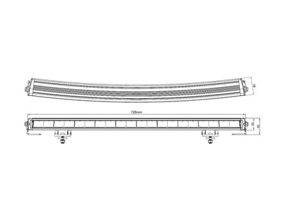 LED-rampe Razor Driver Edition Curved 30" 140 W - Slank 40 mm & 450 m rækkevidde - billede 6