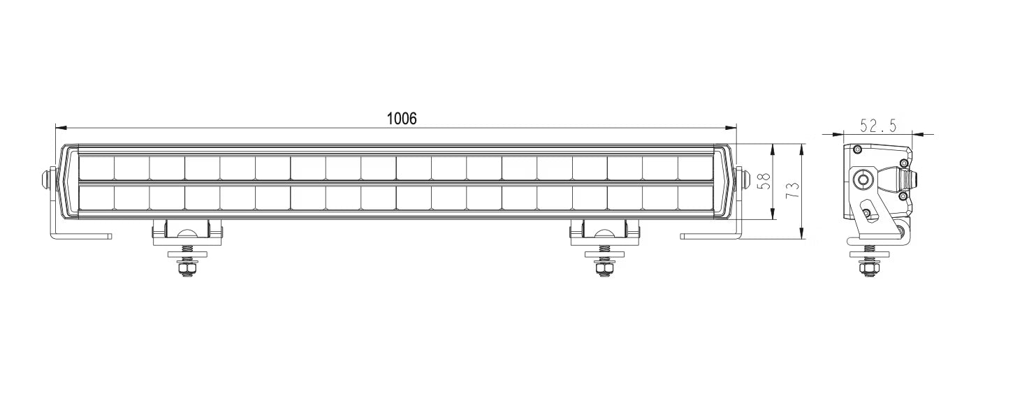 LED Ramp Razor Driver Edition Double Row 40" 360 W - 863 m Combo Beam - Billede 6