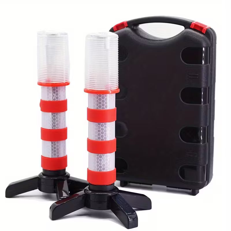 LED advarselslys 2-pak - Magnetisk montering, opbevaringsboks, bil/båd/lastbil - produktbillede