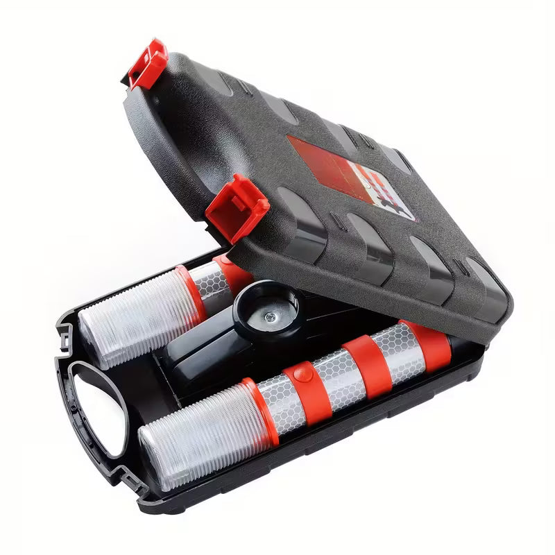 LED advarselslys 2-pak - Magnetisk montering, opbevaringsboks, bil/båd/lastbil - detailbillede