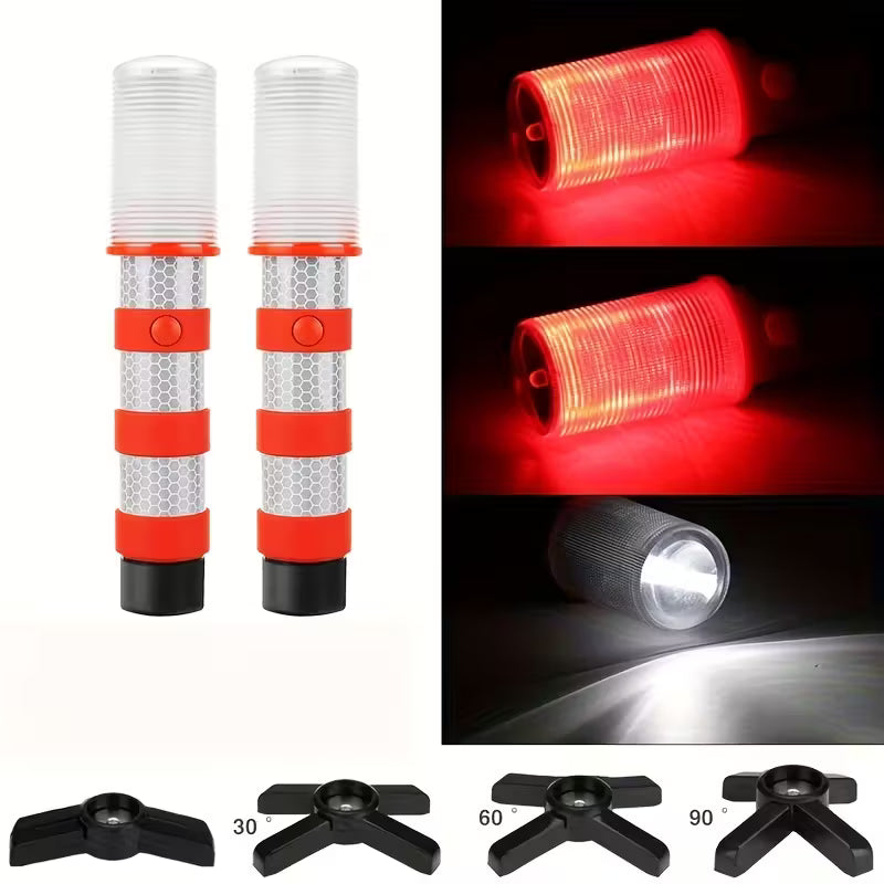 LED advarselslys 2-pak - Magnetisk montering, opbevaringsboks, bil/båd/lastbil - nærbillede