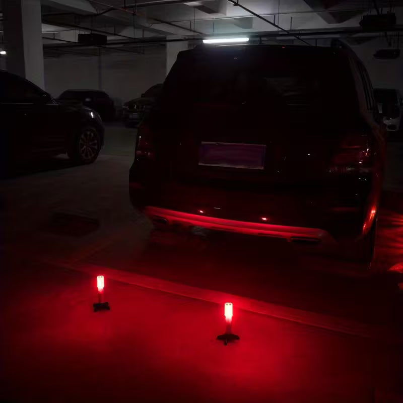 LED advarselslys 2-pak - Magnetisk montering, opbevaringsboks, bil/båd/lastbil - alternativ visning