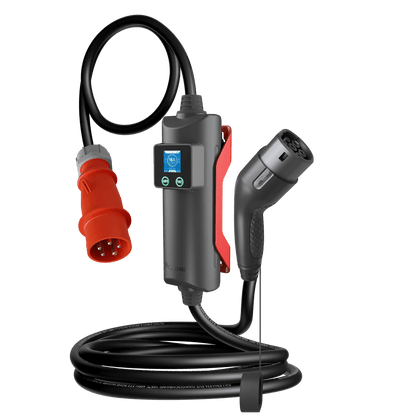 Ladekabel Type 2 3-faset 11 kW 400 V Evconnect med LCD og RFID - smart ladekabel Mode 2 - nærbillede detaljer | Evconnect
