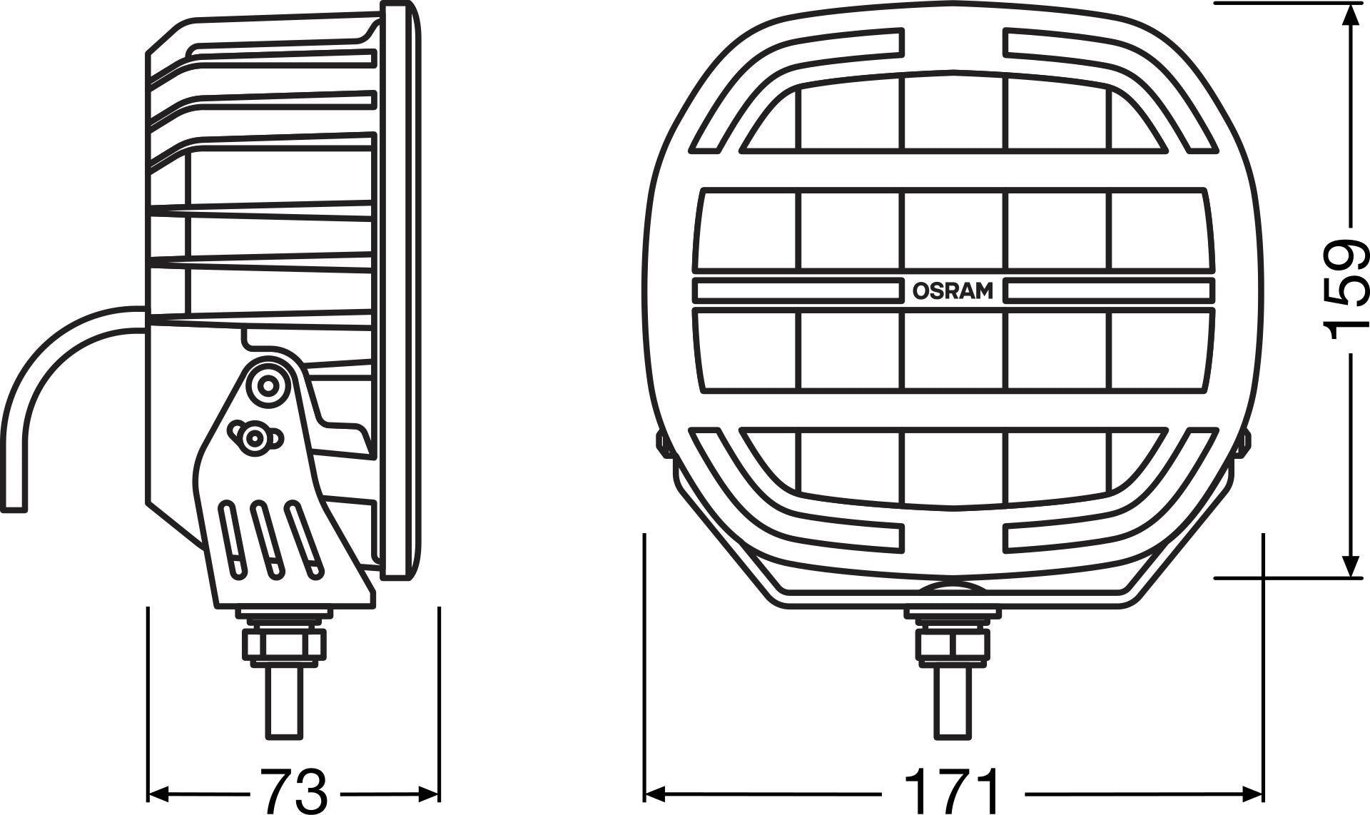 Osram LEDriving CUBE MX180 – CB AMBER EXTREME – 7" – produktbild 13 | OSRAM