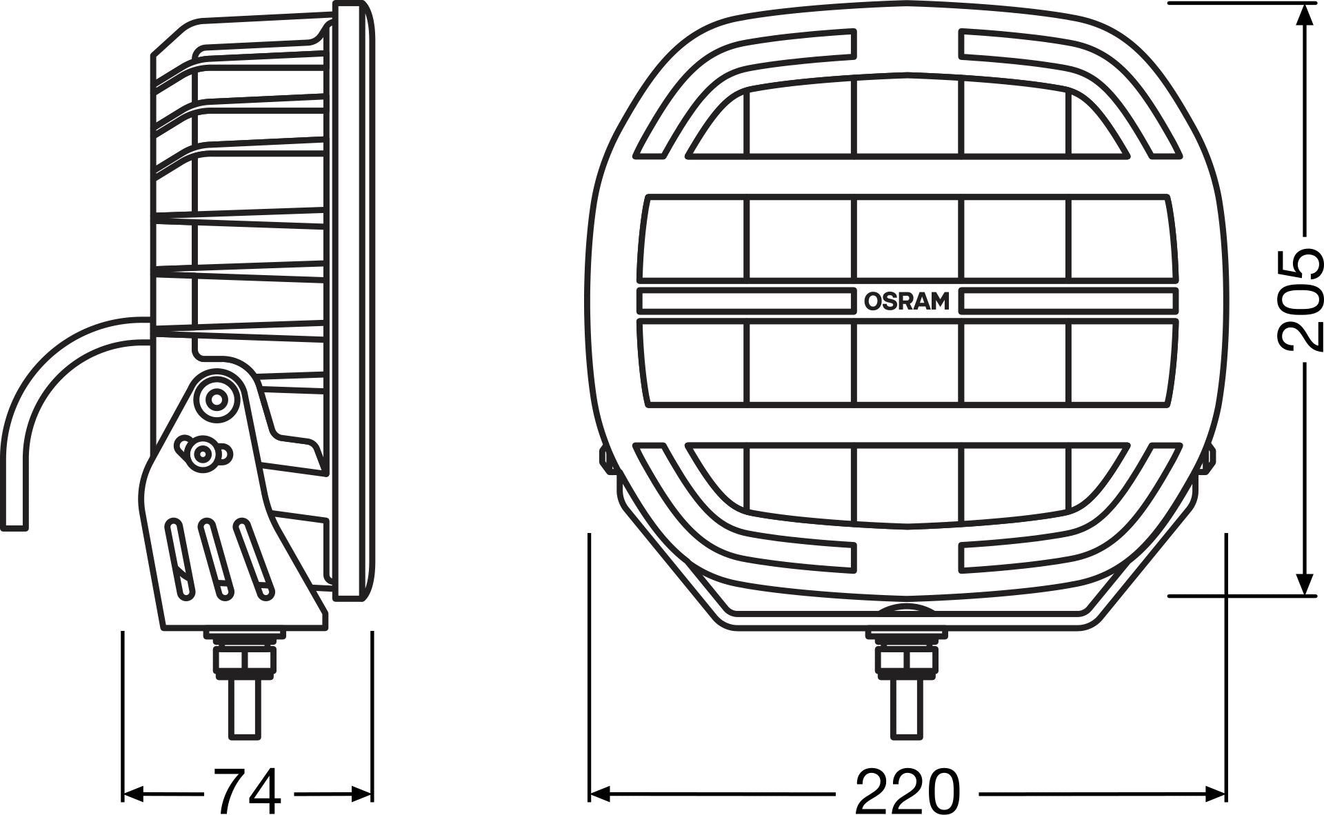 Osram LEDriving CUBE MX230 – CB AMBER EXTREME – 9" – produktbild 16 | OSRAM