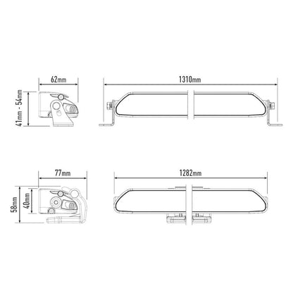 LED-rampe Lineær 48 – 128 cm, 18.000lm – alternativt udsyn
