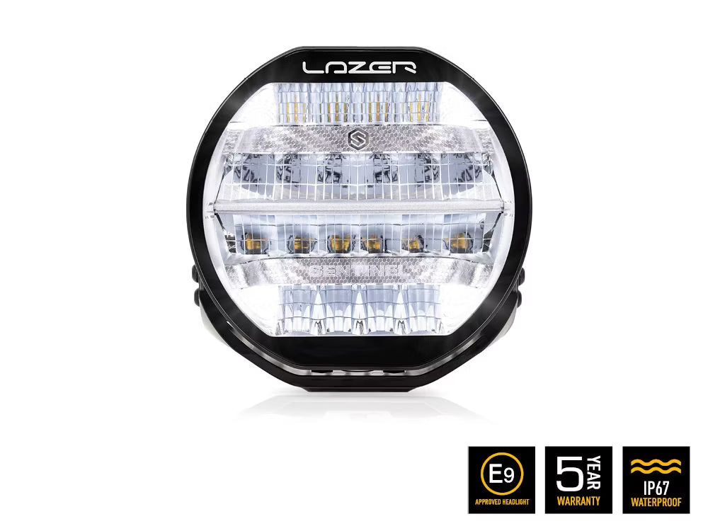 LED Ekstra lys Sentinel 9" Krom med E-Boost 87W - alternativ visning