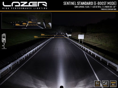 LED Ekstra lys Sentinel 9" Krom med E-Boost 87W - billede 8